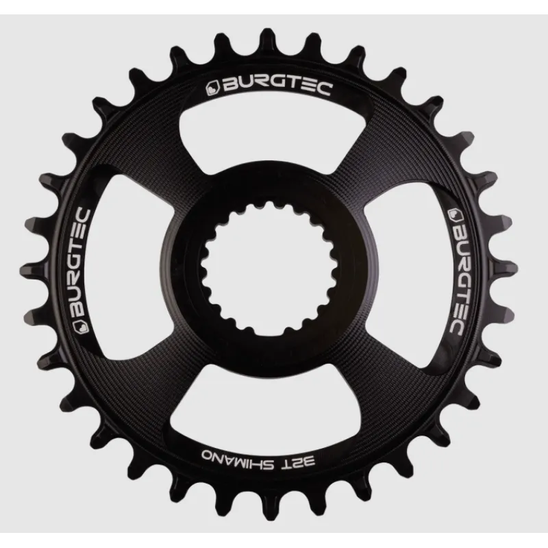 Placă ovală BURGTEC Shimano Direct Mount Thick Thin Chainring ­ 28T ­ Burgtec Black Preț redus